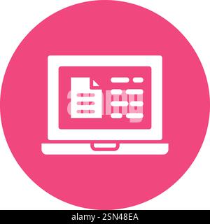 Online report Vector Icon Design Illustration Stock Vector