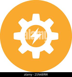 Electric gear Vector Icon Design Illustration Stock Vector