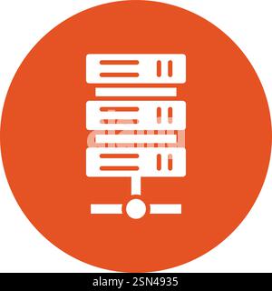 Server Vector Icon Design Illustration Stock Vector