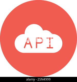 Api Vector Icon Design Illustration Stock Vector
