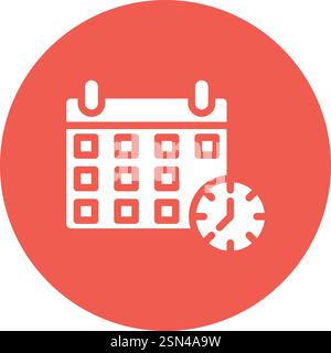 Deadline Vector Icon Design Illustration Stock Vector