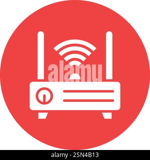 Router Vector Icon Design Illustration Stock Vector