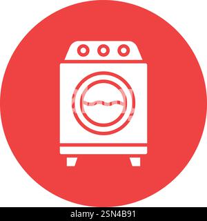 Washing machine Vector Icon Design Illustration Stock Vector