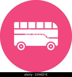Bus Vector Icon Design Illustration Stock Vector