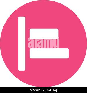 Left alignment Vector Icon Design Illustration Stock Vector