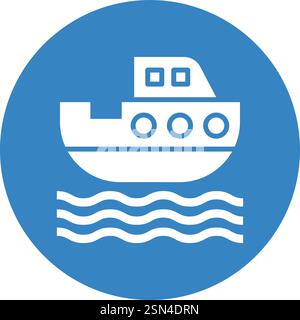Boat Vector Icon Design Illustration Stock Vector