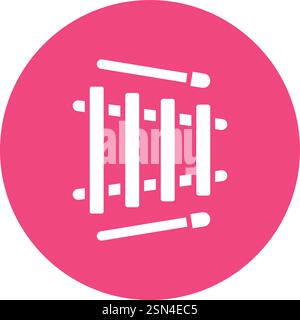 Xylophone Vector Icon Design Illustration Stock Vector