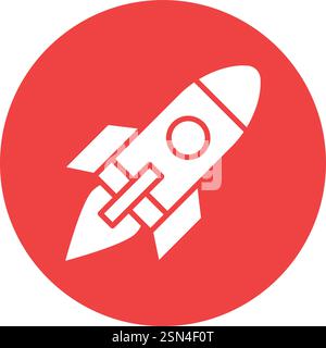 Rocket Vector Icon Design Illustration Stock Vector