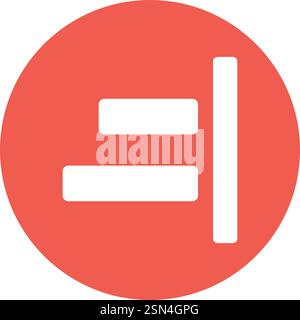 Right alignment Vector Icon Design Illustration Stock Vector