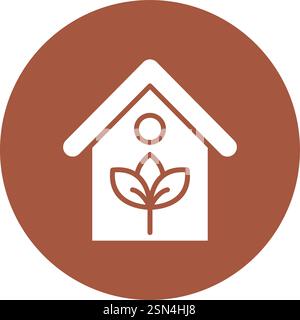 Eco house Vector Icon Design Illustration Stock Vector