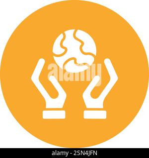 Save the World Vector Icon Design Illustration Stock Vector