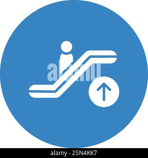 Escalator up Vector Icon Design Illustration Stock Vector