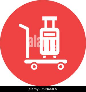 Luggage Vector Icon Design Illustration Stock Vector