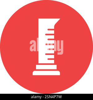 Graduated cylinder Vector Icon Design Illustration Stock Vector