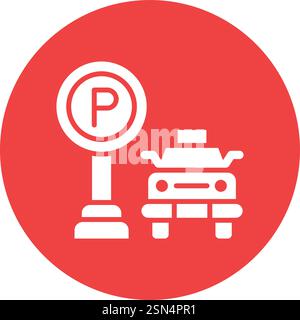 Parking Vector Icon Design Illustration Stock Vector