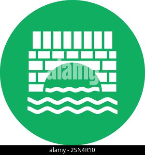 Bridge Vector Icon Design Illustration Stock Vector