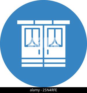 Train door Vector Icon Design Illustration Stock Vector