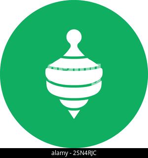 Spinning top Vector Icon Design Illustration Stock Vector