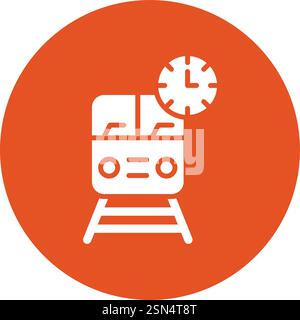 Train time Vector Icon Design Illustration Stock Vector