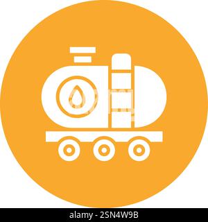 Tank wagon Vector Icon Design Illustration Stock Vector