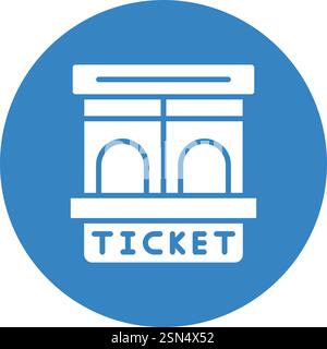 Ticket window Vector Icon Design Illustration Stock Vector