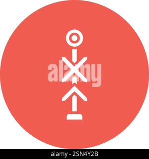 Multi line Vector Icon Design Illustration Stock Vector