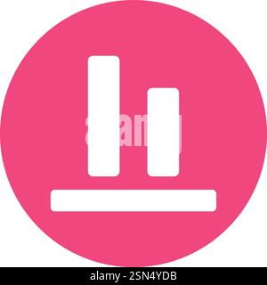 Bottom alignment Vector Icon Design Illustration Stock Vector