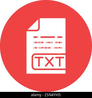 Txt File Vector Icon Design Illustration Stock Vector