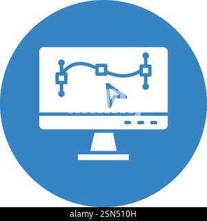 Monitor Vector Icon Design Illustration Stock Vector