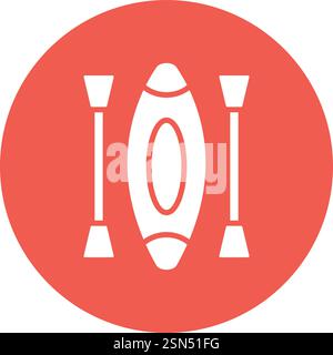 Canoe Vector Icon Design Illustration Stock Vector