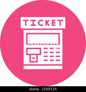Ticket machine Vector Icon Design Illustration Stock Vector