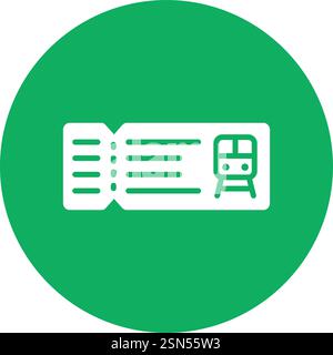 Train ticket Vector Icon Design Illustration Stock Vector