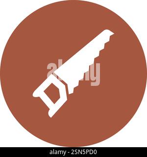 Hand saw Vector Icon Design Illustration Stock Vector