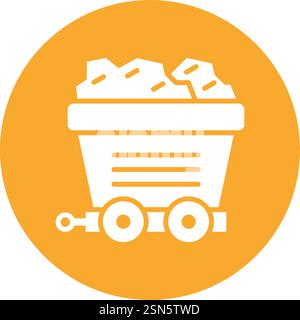 Mining cart Vector Icon Design Illustration Stock Vector