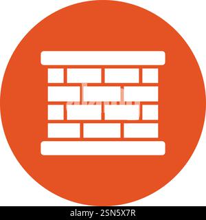 Bricks wall Vector Icon Design Illustration Stock Vector