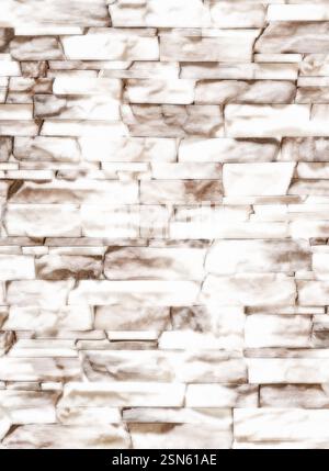Modern decorative stone cladding creating a textured wall background Stock Photo