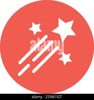 Shooting stars Vector Icon Design Illustration Stock Vector