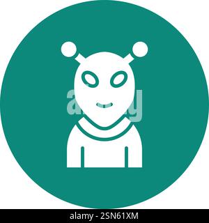 Alien Vector Icon Design Illustration Stock Vector