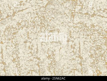 Beige concrete wall showing rough texture creating abstract pattern Stock Photo