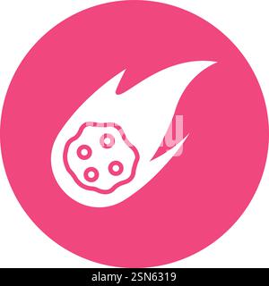Comet Vector Icon Design Illustration Stock Vector