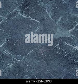 Dark blue marble stone texture showing stunning veins pattern Stock Photo