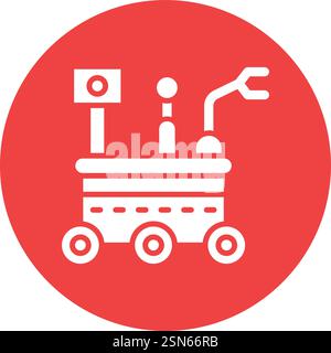 Mars rover Vector Icon Design Illustration Stock Vector