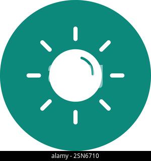 Sun Vector Icon Design Illustration Stock Vector