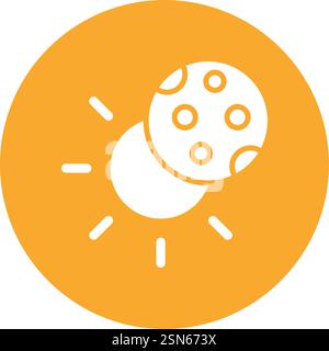 Eclipse Vector Icon Design Illustration Stock Vector