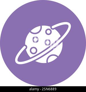 Saturn Vector Icon Design Illustration Stock Vector
