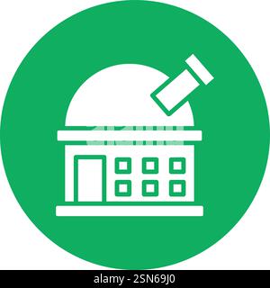 Observatory Vector Icon Design Illustration Stock Vector
