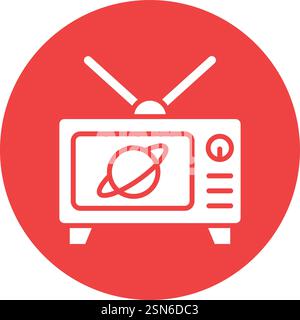 Television Vector Icon Design Illustration Stock Vector