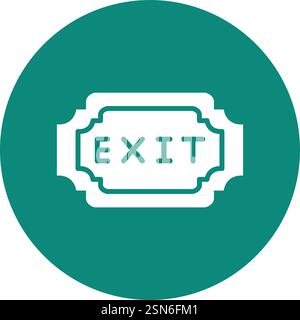 Exit Vector Icon Design Illustration Stock Vector