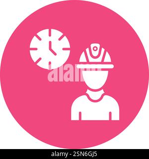 Working hours Vector Icon Design Illustration Stock Vector
