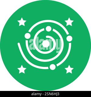Galaxy Vector Icon Design Illustration Stock Vector